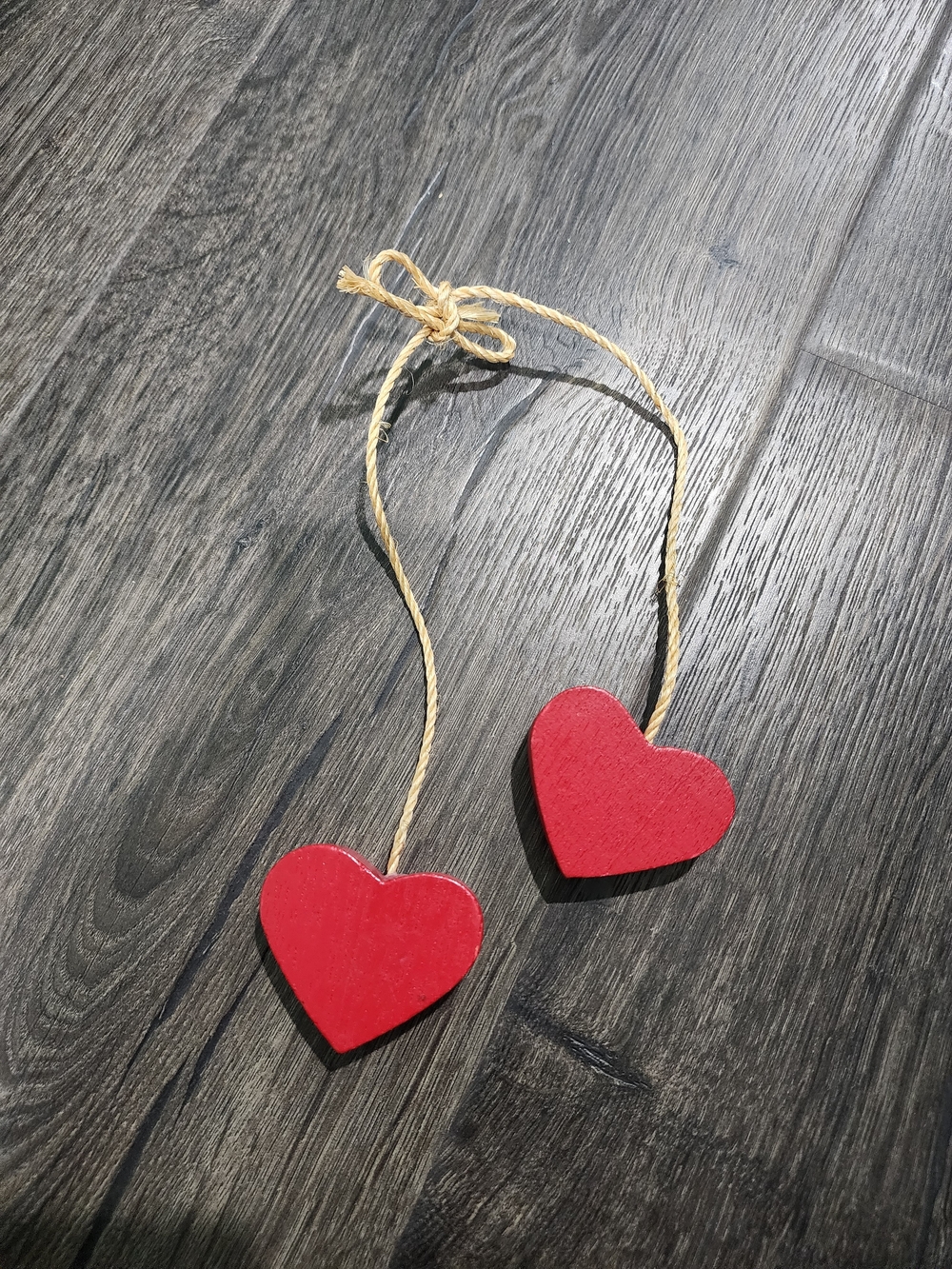 Red Double Heart Home Decor